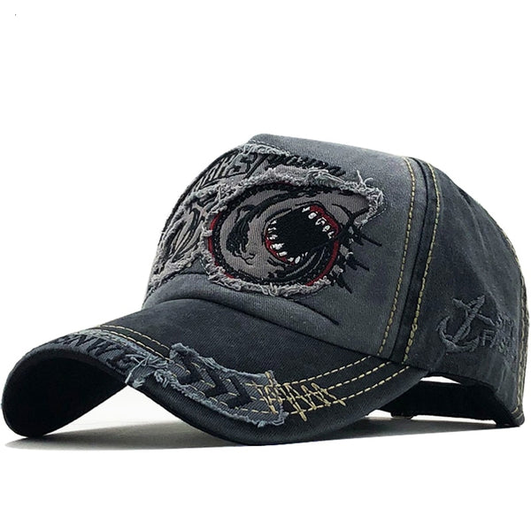 Men baseball cap for women Shark embroidery