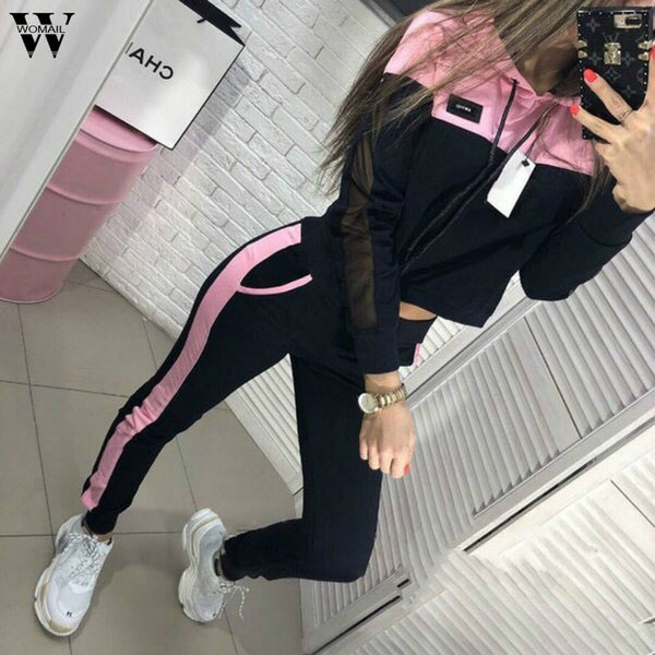 Womail 2 piece set Women Hoodies Sweat Suits