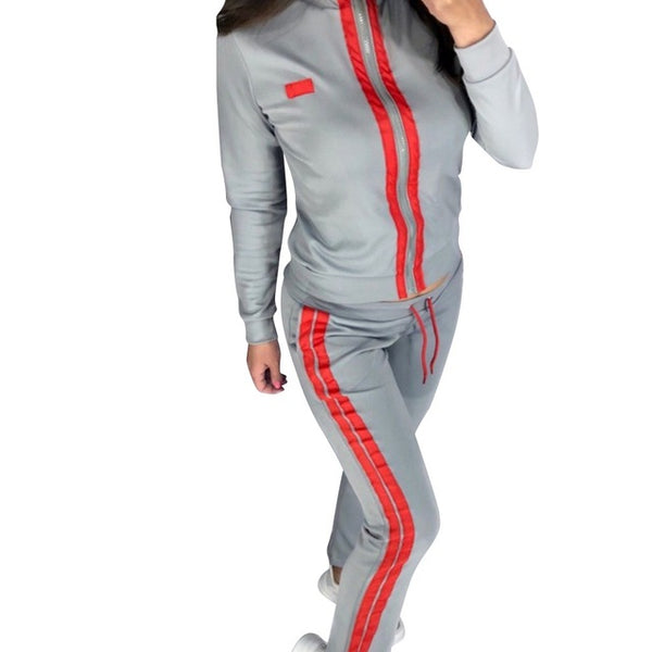 Fashion Women Sports Suits Solid Print