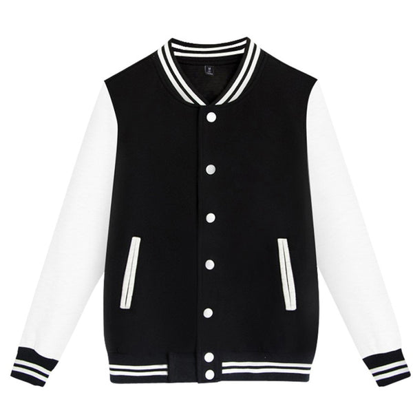 Winter Jacket Men College Sportswear Harajuku