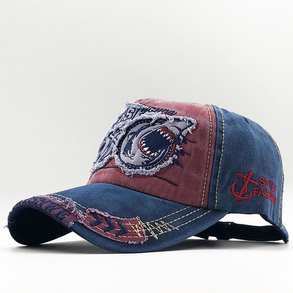 Men baseball cap for women Shark embroidery
