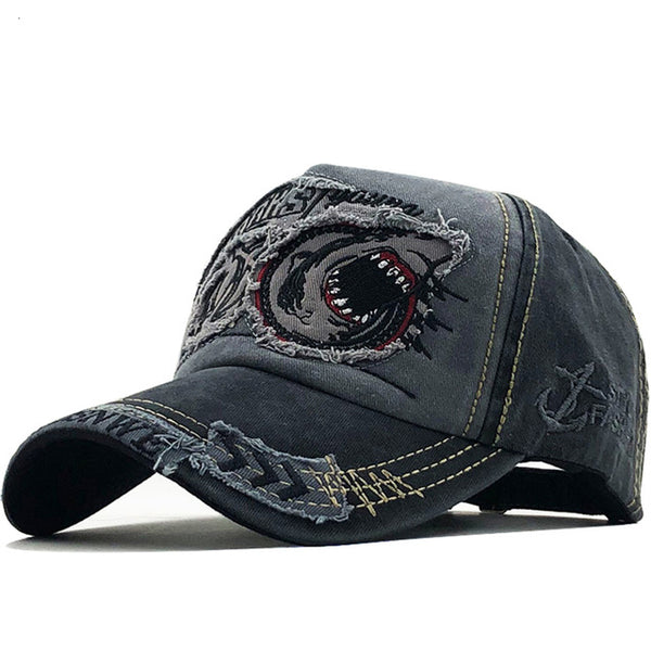 Men baseball cap for women Shark embroidery
