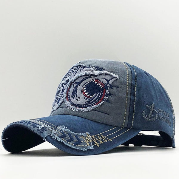 Men baseball cap for women Shark embroidery