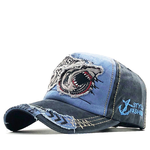 Men baseball cap for women Shark embroidery