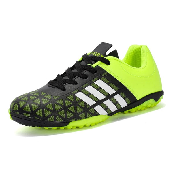 Gold bottom men's soccer shoes