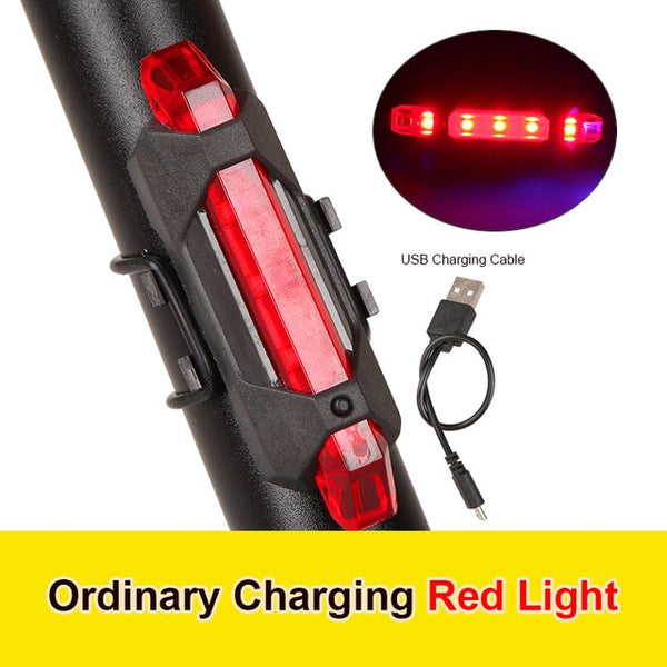 Bike Light Waterproof Rear Tail Light LED USB Rechargeable