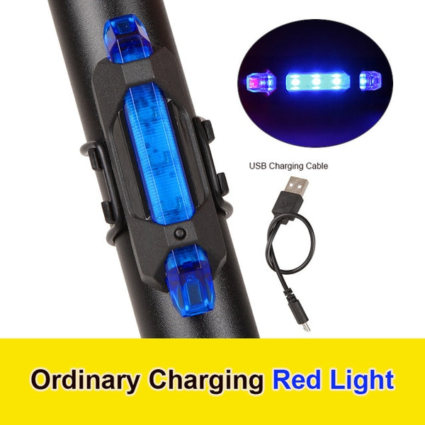 Bike Light Waterproof Rear Tail Light LED USB Rechargeable