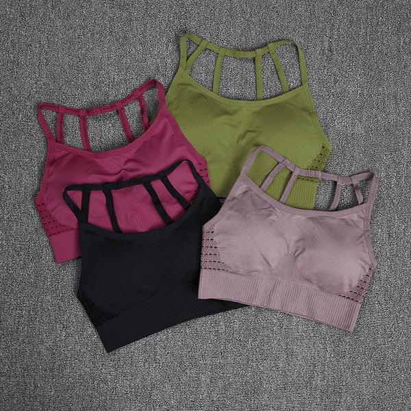 NORMOV Women Yoga Seamless Sports Bra