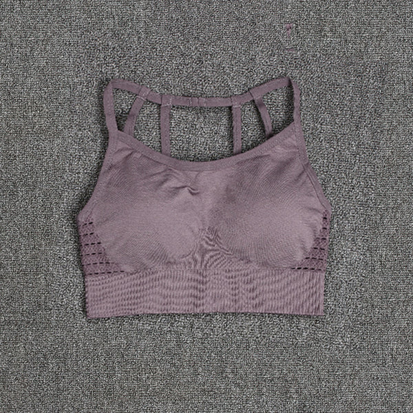 NORMOV Women Yoga Seamless Sports Bra