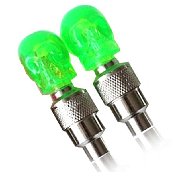 Bicycle Valve Lights Wheel Spokes Tire LED Light with Batteries