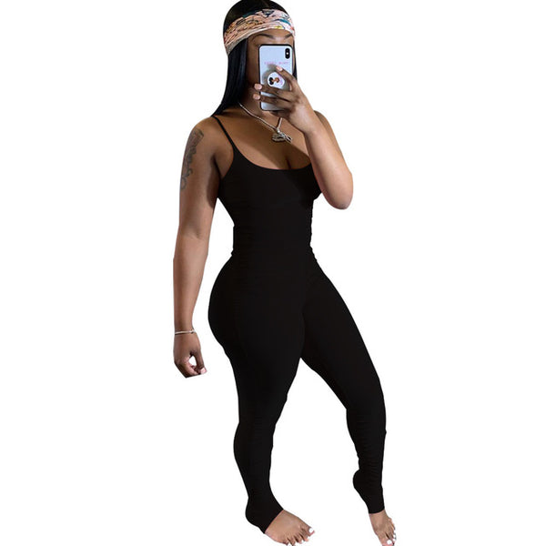 Women Summer 2020 Sexy Sleeveless Lounge Jumpsuit