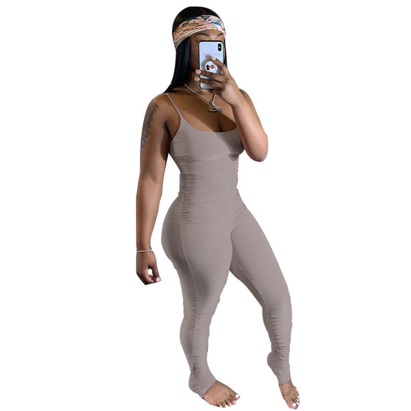 Women Summer 2020 Sexy Sleeveless Lounge Jumpsuit