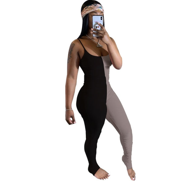 Casual Stacked Leggings Jumpsuit Women