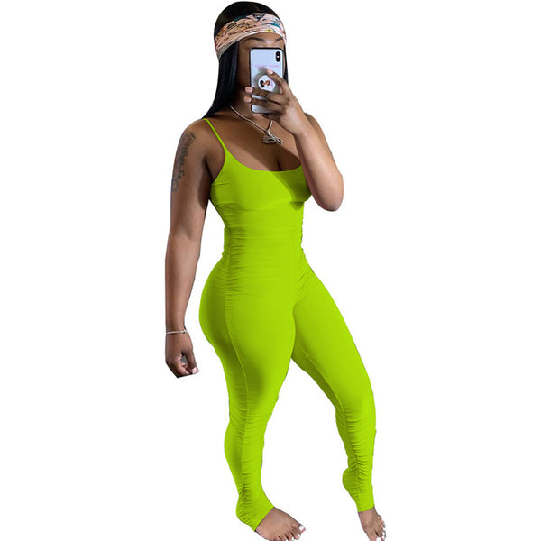 Women Summer 2020 Sexy Sleeveless Lounge Jumpsuit