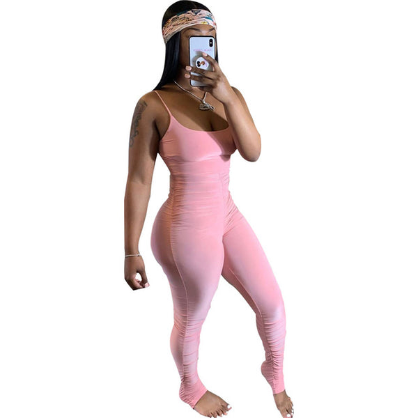Women Summer 2020 Sexy Sleeveless Lounge Jumpsuit