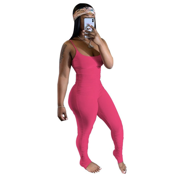 Women Summer 2020 Sexy Sleeveless Lounge Jumpsuit