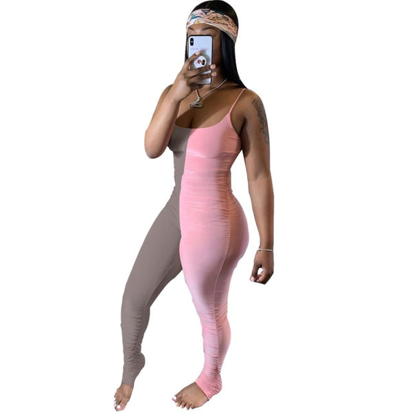 Casual Stacked Leggings Jumpsuit Women