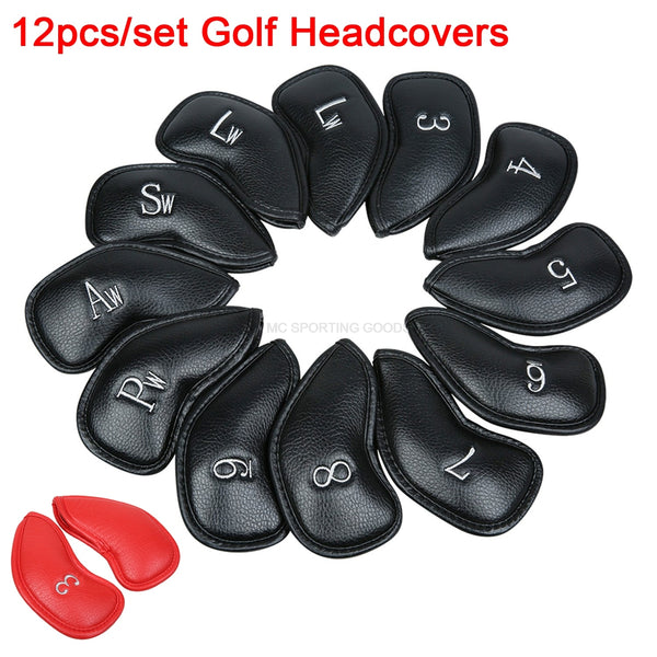 12PCS/Set Exquisite PU Golf Club Iron Head Covers
