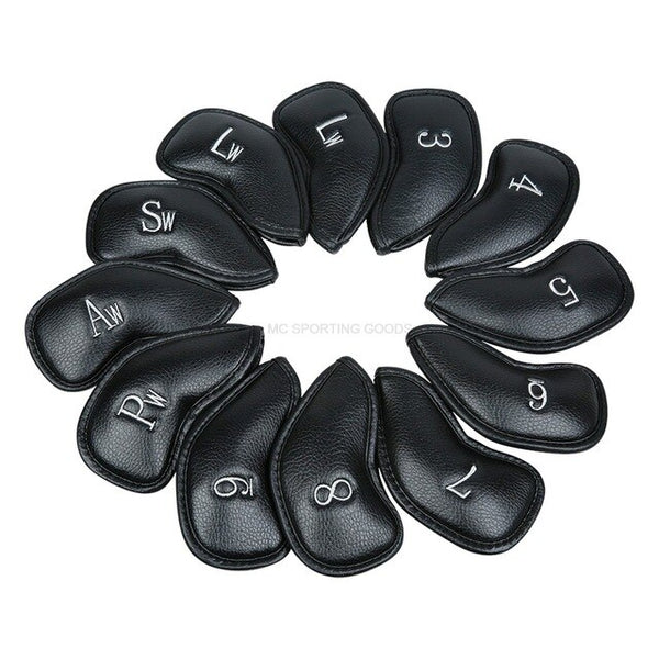12PCS/Set Exquisite PU Golf Club Iron Head Covers