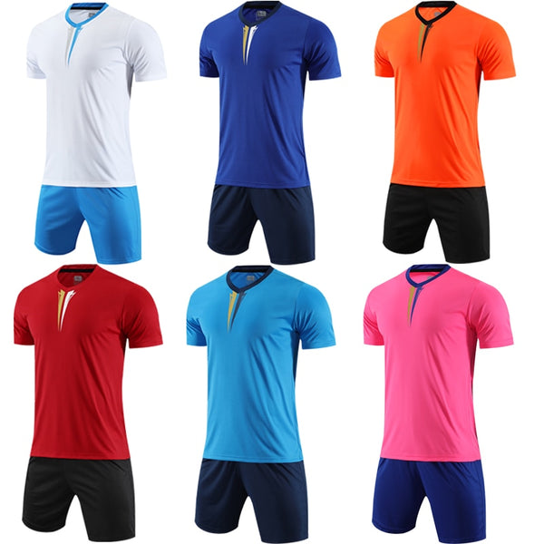 men short sleeve  blue soccer jersey