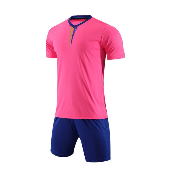 men short sleeve  blue soccer jersey