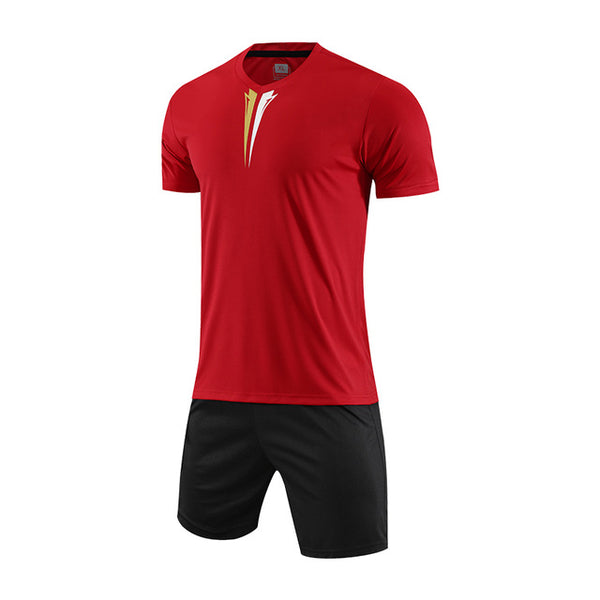 men short sleeve  blue soccer jersey
