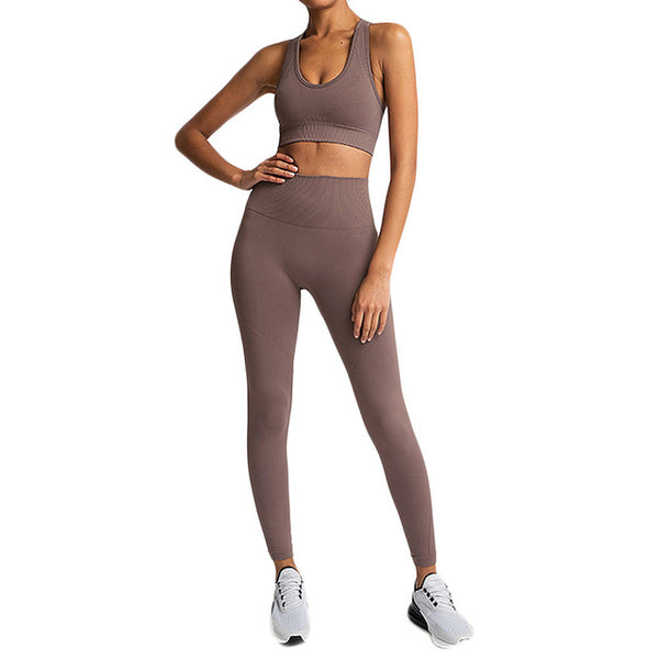 Seamless Yoga Set Women Sexy Sports Suits