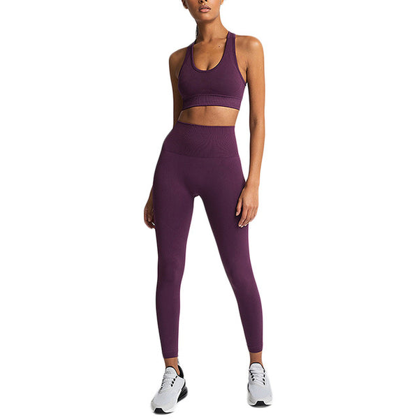 Seamless Yoga Set Women Sexy Sports Suits