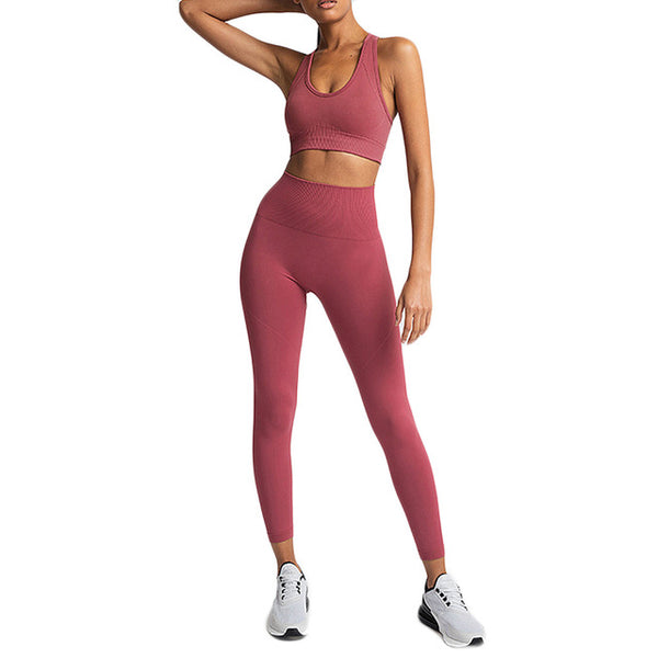 Seamless Yoga Set Women Sexy Sports Suits
