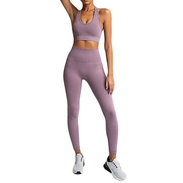 Seamless Yoga Set Women Sexy Sports Suits