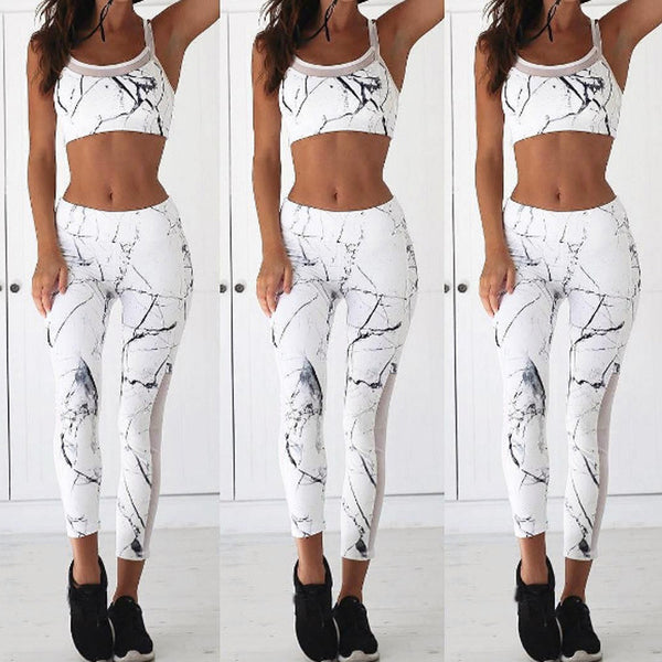 2Pcs Women Sportswear Tracksuit Tank Tops