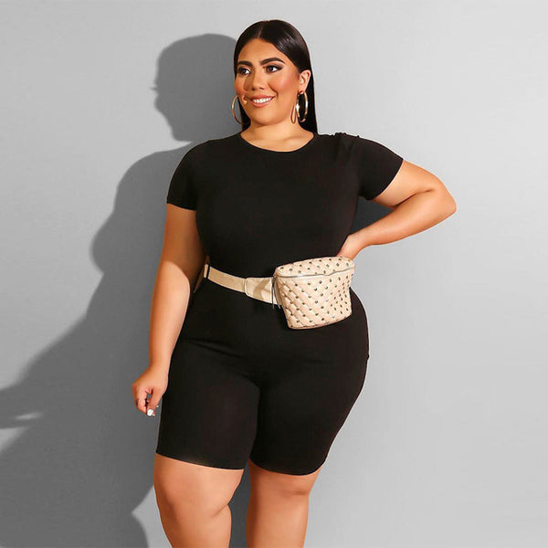 Plus Size Women Sport Set T-shirts + Short Pants
