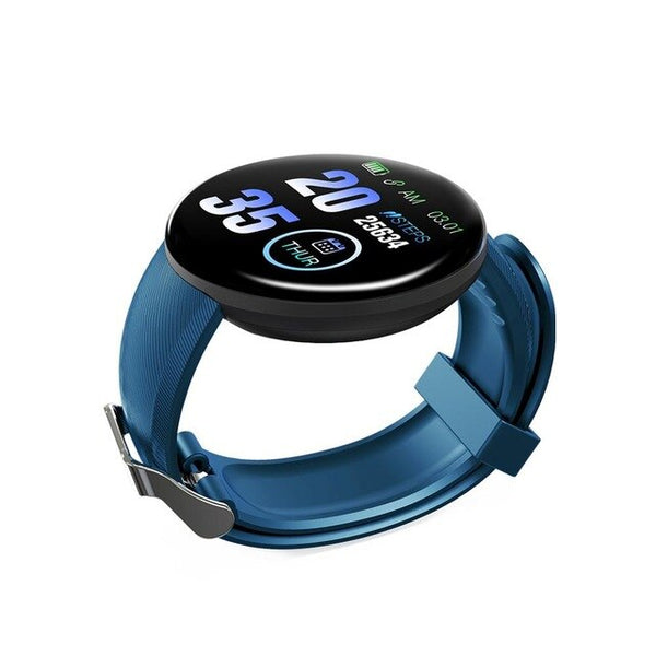 D18 Bluetooth Smart Watch Men Blood Pressure Round