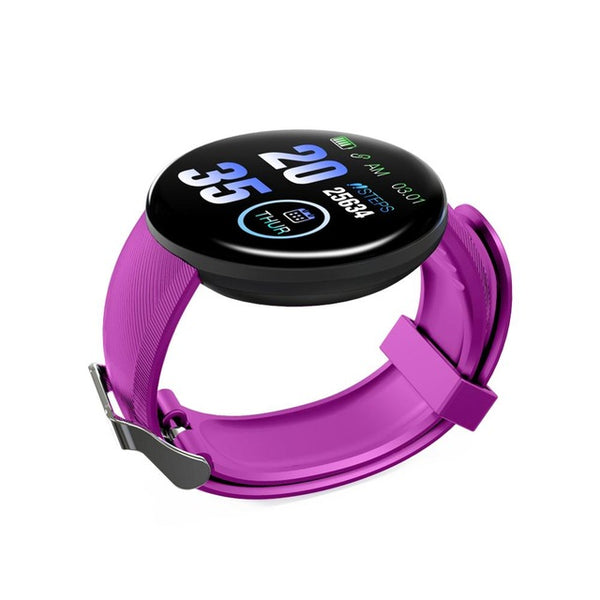D18 Bluetooth Smart Watch Men Blood Pressure Round