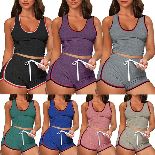 Women's Seamless Sportswear 2-Piece Sports Bra + shorts