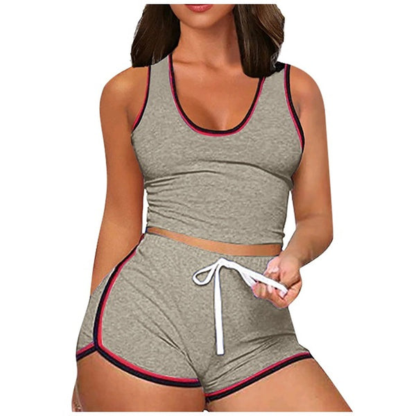 Women's Seamless Sportswear 2-Piece Sports Bra + shorts