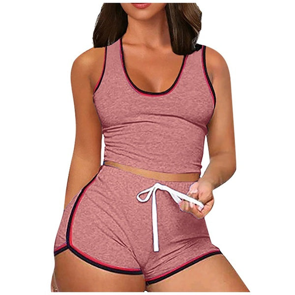 Women's Seamless Sportswear 2-Piece Sports Bra + shorts