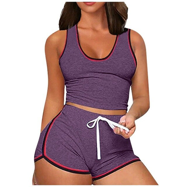 Women's Seamless Sportswear 2-Piece Sports Bra + shorts