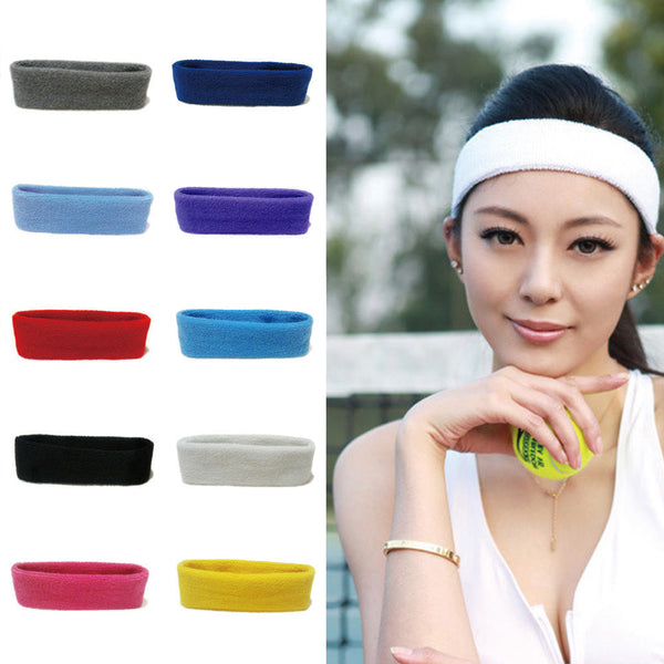 15#12 Colors Cotton Womens Men Sport Sweat Sweatband