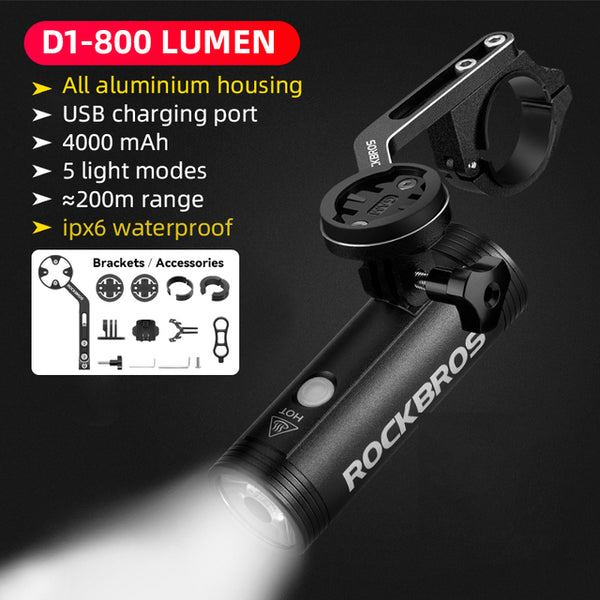 Rechargeable Bicycle Waterproof Headlight