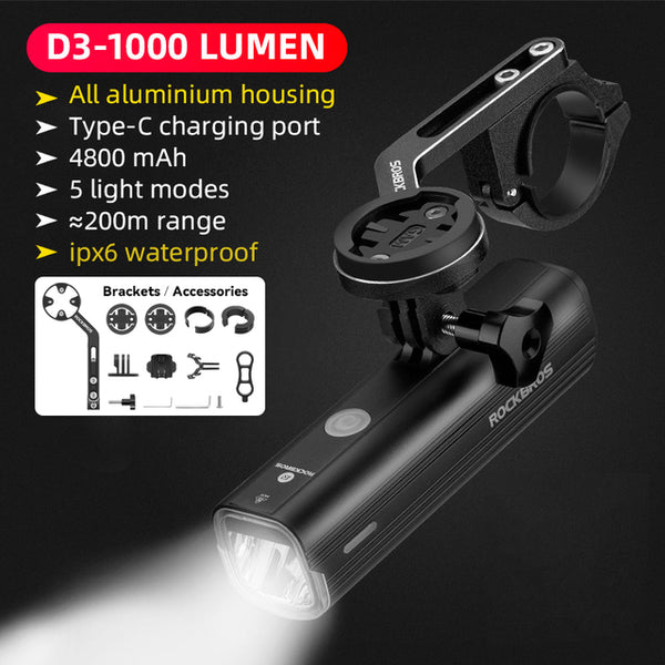 Rechargeable Bicycle Waterproof Headlight